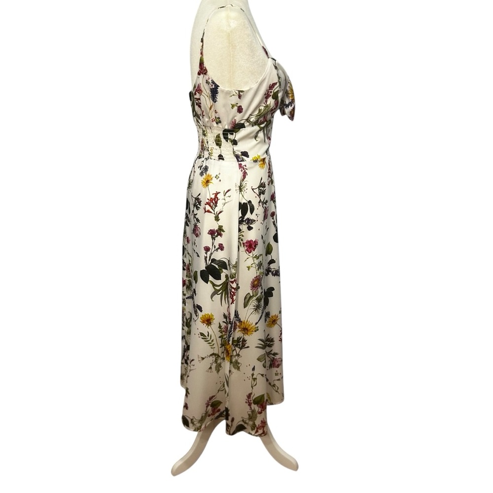 Bailey 44 Puff Pastry Smocked Satiny Floral midi Dress SIZE 4 coquette feminine - Picture 8 of 16